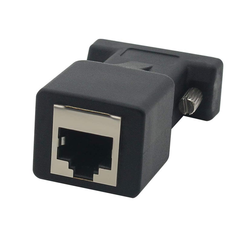 YIOVVOM DB9 RS232 Male Port to RJ45 Female Connector Card DB9 Serial Port Extender to LAN CAT5 CAT6 RJ45 Network Ethernet Cable Adapter - Image 2